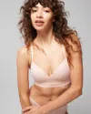 Soma Enbliss Luxe Wireless Bra With Lace Back In Light Pink Size 42c |  Women's Bras