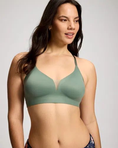 Soma Enbliss Mesh Adjustable Bralette In Green Size Xs |  Women's Bras In Ivy Green