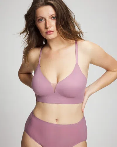 Soma Enbliss Mesh Adjustable Bralette In Purple Size Xs |  Women's Bras In Beach Plum