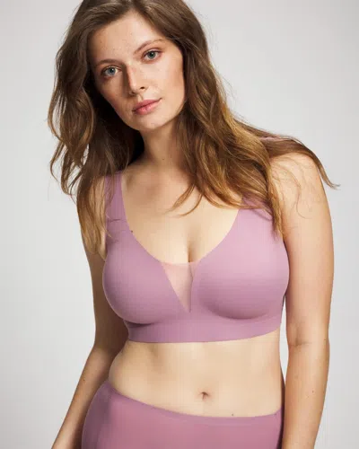 Soma Enbliss Mesh Bralette In Purple Size Small |  Women's Bras In Beach Plum