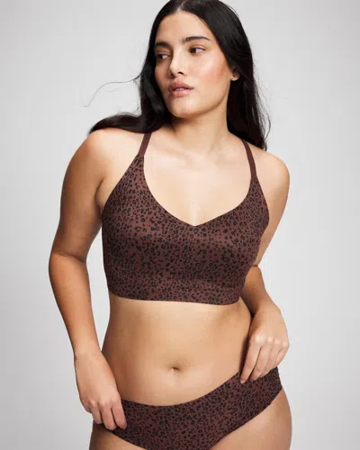 Soma Enbliss Racerback Bralette With Lace Back In Brown Size Small |  Women's Bras In Hot Spot Mocha Mini