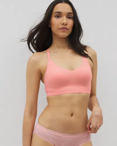 Soma Enbliss Racerback Bralette With Lace Back In Orange Size Xl |  Women's Bras In Paloma Glow