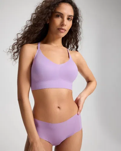Soma Enbliss Racerback Bralette With Lace Back In Purple Size Small |  Women's Bras In Diffused Orchid