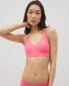 Soma Enbliss Racerback Mesh Bralette In Pink Size Large |  Women's Bras In Camellia Rose