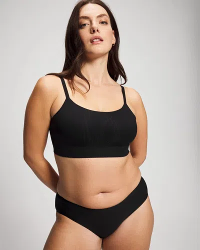 Soma Enbliss Rib Adjustable Bralette In Black Size Xs |  Women's Bras