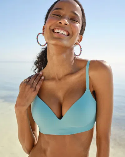 Soma Enbliss Wireless Bra In Blue Size 32a |  Women's Bras In Sea Star Blue