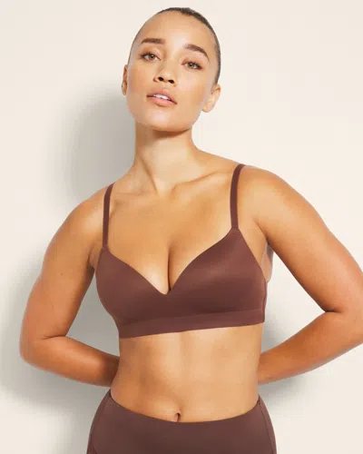 Soma Enbliss Wireless Bra In Brown Size 40c |  In Mocha