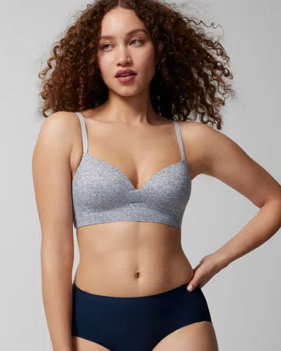 Soma Enbliss Wireless Bra In Gray Size 32a |  Women's Bras In Blurred Graphite
