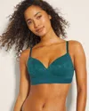 SOMA ENBLISS WIRELESS BRA WITH LACE IN GREEN SIZE 34B | SOMA