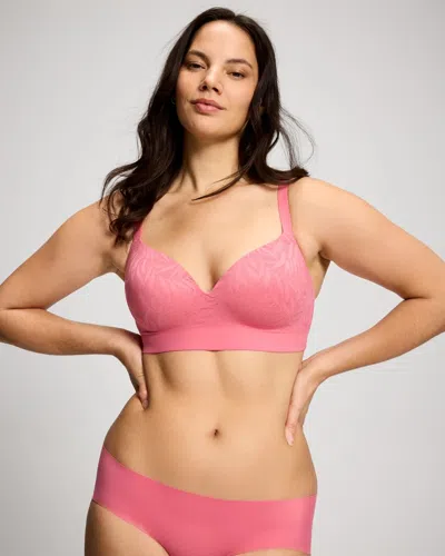 Soma Enbliss Wireless Bra With Lace In Pink Size 32a |  Women's Bras In Rapture Rose