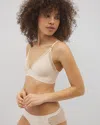 Soma Geo Lace Trim Bralette In Ivory/cream Size 2xl |  Women's Bras