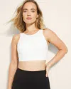 Soma Sport High Neck Yoga Bra In White Size 2xl In Optic White