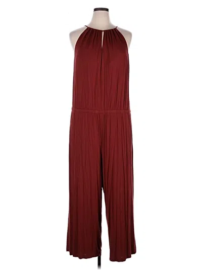 Pre-owned Soma Jumpsuit In Burgundy
