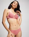 Soma Lightly Lined Perfect Coverage T-shirt Bra In Burgundy