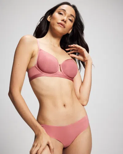 Soma Lightly Lined Perfect Coverage T-shirt Bra In Burgundy