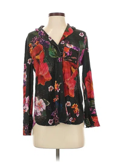 Pre-owned Soma Long Sleeve Blouse In Black