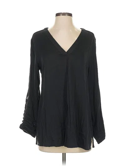 Pre-owned Soma Long Sleeve Blouse In Black