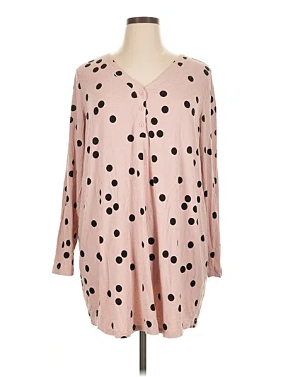 Pre-owned Soma Long Sleeve Blouse In Pink