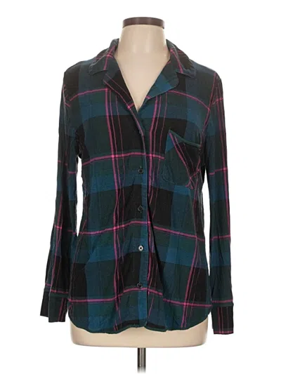 Pre-owned Soma Long Sleeve Button Down Shirt In Teal