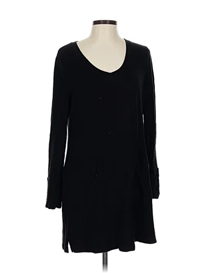 Pre-owned Soma Long Sleeve Henley Shirt In Black