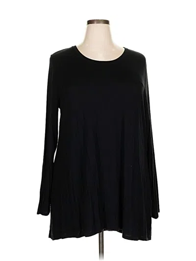 Pre-owned Soma Long Sleeve Top Black Boatneck Tops