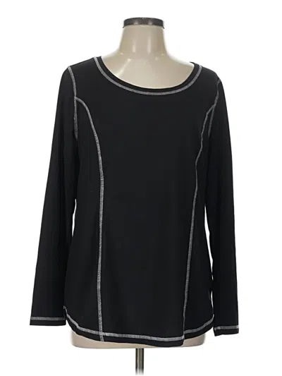 Pre-owned Soma Long Sleeve Top Black Boatneck Tops