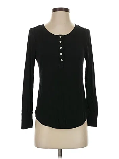 Pre-owned Soma Long Sleeve Top Black Scoop Neck Tops