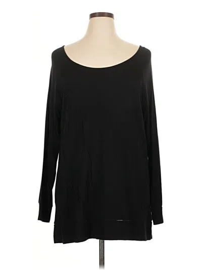 Pre-owned Soma Long Sleeve Top Black Scoop Neck Tops