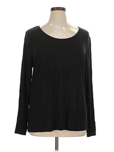 Pre-owned Soma Long Sleeve Top Black Scoop Neck Tops