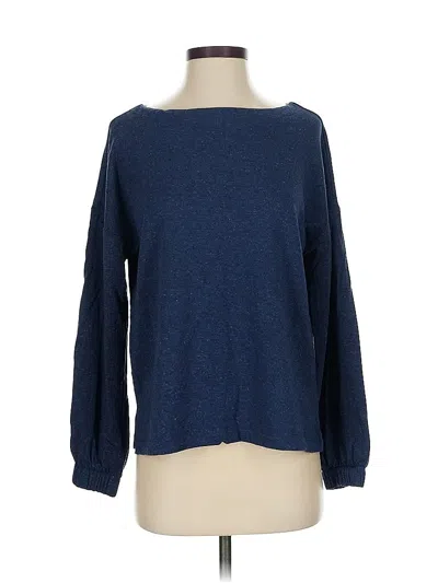 Pre-owned Soma Long Sleeve Top Blue Boatneck Tops