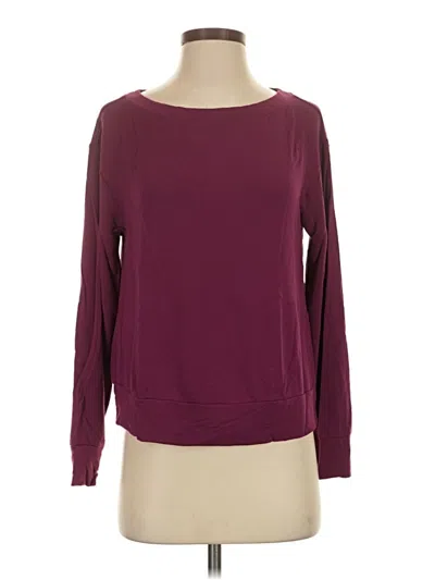 Pre-owned Soma Long Sleeve Top Burgundy Boatneck Tops