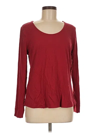 Pre-owned Soma Long Sleeve Top Burgundy Scoop Neck Tops