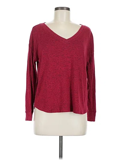 Pre-owned Soma Long Sleeve Top Burgundy V Neck Tops