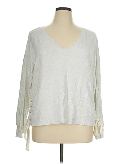 Pre-owned Soma Long Sleeve Top Gray V-neck Tops