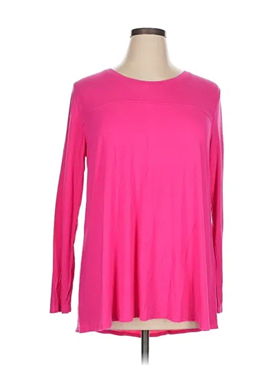 Pre-owned Soma Long Sleeve Top Pink Boatneck Tops