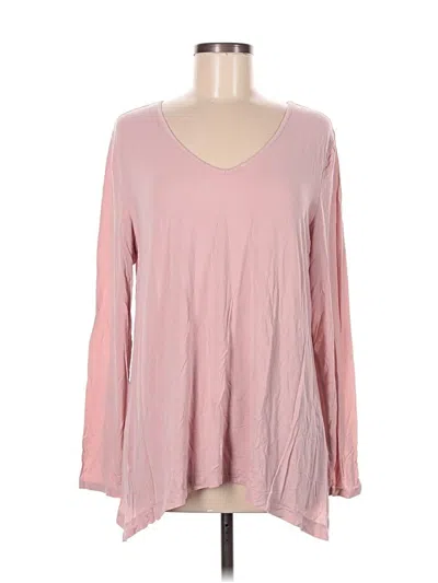 Pre-owned Soma Long Sleeve Top Pink V-neck Tops