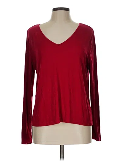 Pre-owned Soma Long Sleeve T-shirt In Burgundy