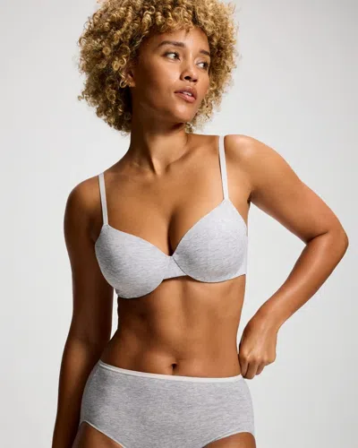 Soma Modern Cotton Perfect Coverage T-shirt Bra In Gray Size 32b |  Women's Bras In Heather Opal Gray