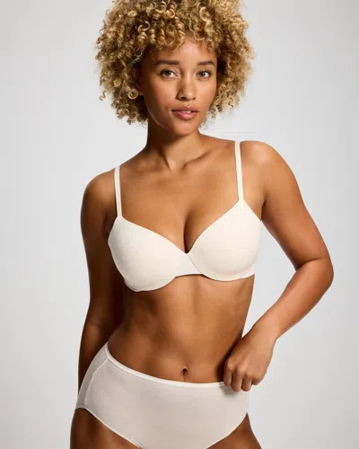 Soma Modern Cotton Perfect Coverage T-shirt Bra In Ivory Size 32b |  Women's Bras In Heather Ecru