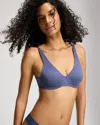 Soma Modern Cotton Unlined Perfect Coverage T-shirt Bra In Blue