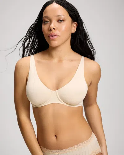 Soma Modern Cotton Unlined Perfect Coverage T-shirt Bra In Light Nude Size 32b |  Women's Bras