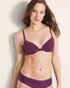 Soma Modern Essentials Light Push-up Plunge Bra In Purple Size 32b |  In Blackberry Wine
