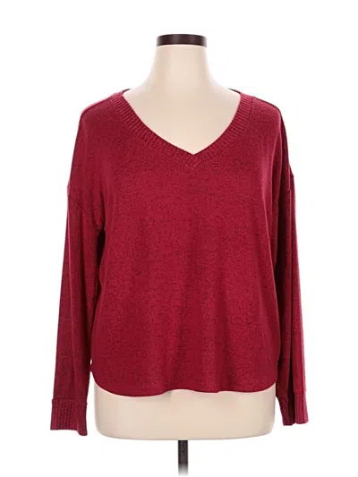 Pre-owned Soma Pullover Sweater In Burgundy