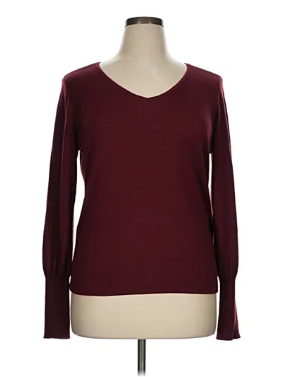 Pre-owned Soma Pullover Sweater In Burgundy