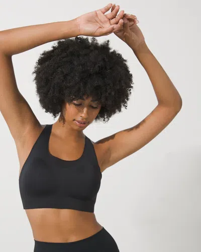 Soma Bliss Breathe Medium Impact Racerback Sport Bra In Black