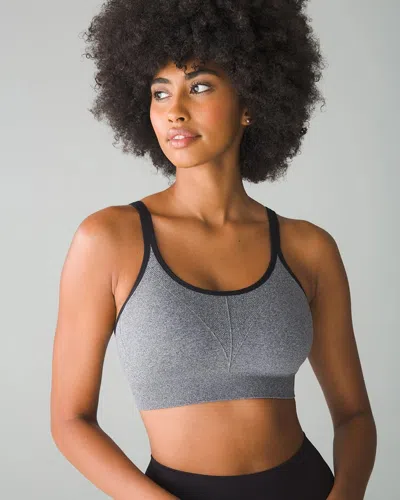 Soma Seamless Sports Bra In Gray Size Xs |  Women's Bras In Heather Obsidian