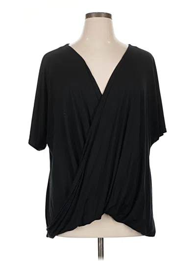 Pre-owned Soma Short Sleeve Blouse In Black