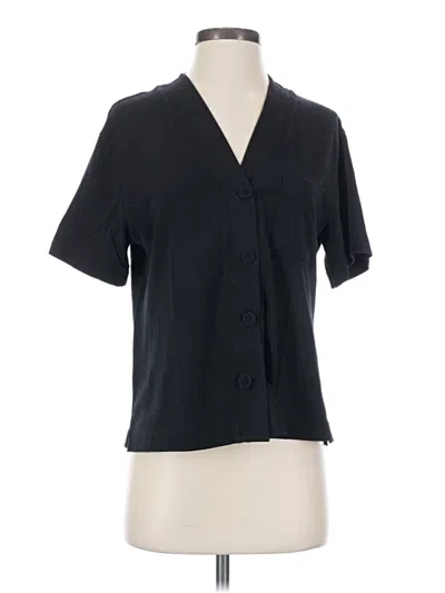 Pre-owned Soma Short Sleeve Blouse In Black