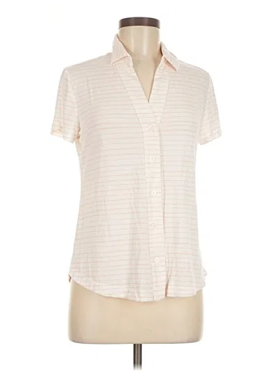 Pre-owned Soma Short Sleeve Blouse In White