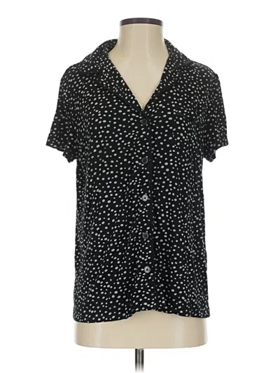 Pre-owned Soma Short Sleeve Henley Shirt In Black